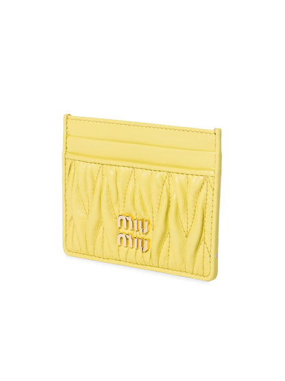 Miu Miu Matelassé Nappa Leather Card Holder