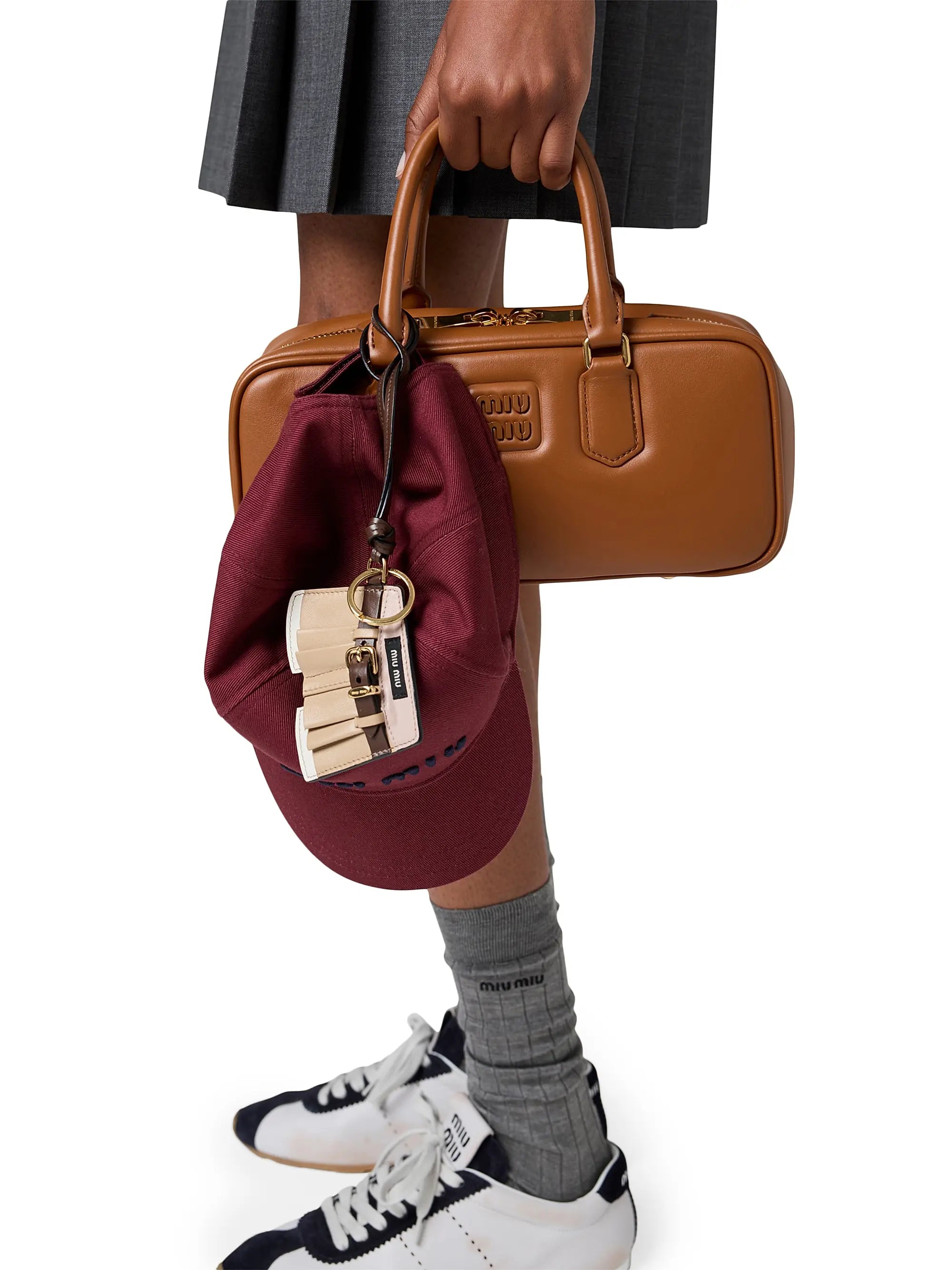 Miu Miu Arcadie Leather Top Handle Bag