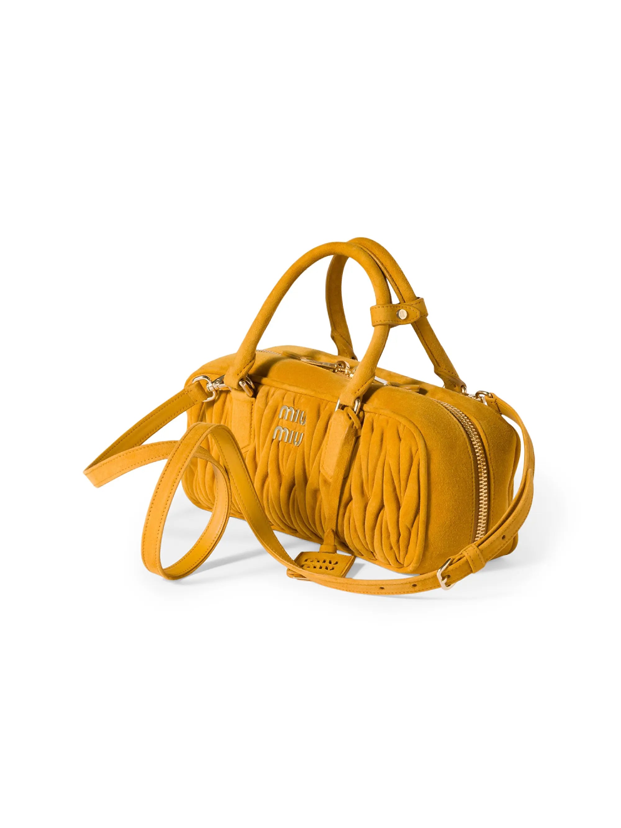 Miu Miu Arcadie Matelassé Suede Top Handle Bag