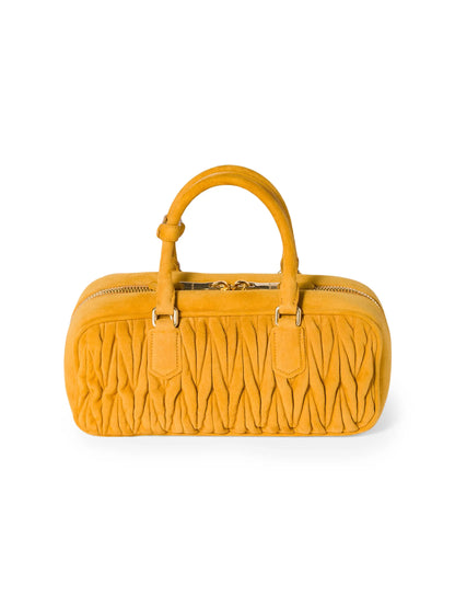 Miu Miu Arcadie Matelassé Suede Top Handle Bag