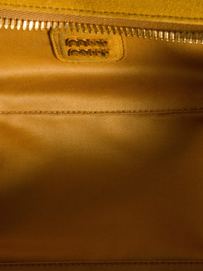 Miu Miu Arcadie Matelassé Suede Top Handle Bag