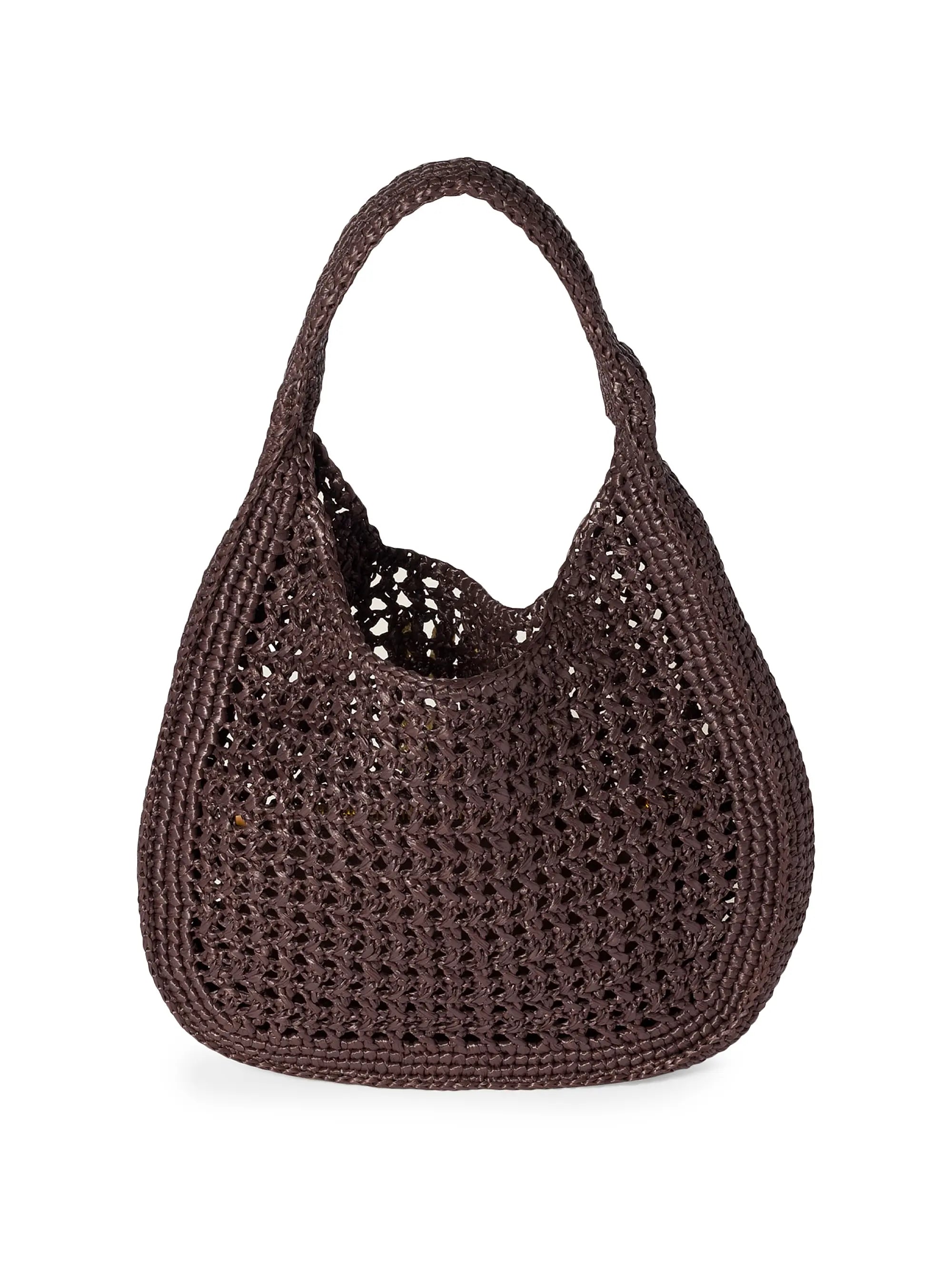 Miu Miu Raffia-Effect Woven Hobo Bag