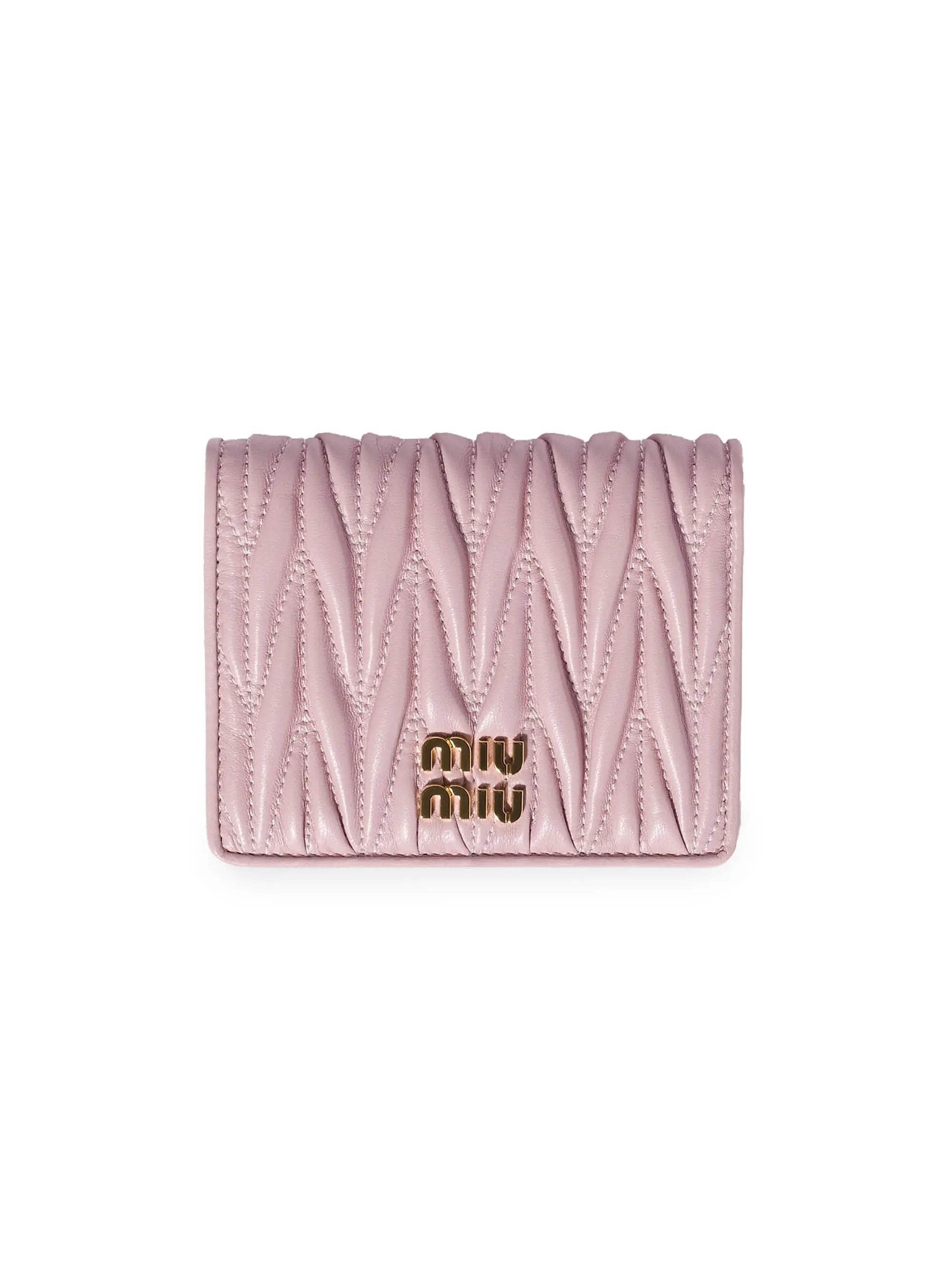 Miu Miu Small Matelassé Nappa Leather Wallet