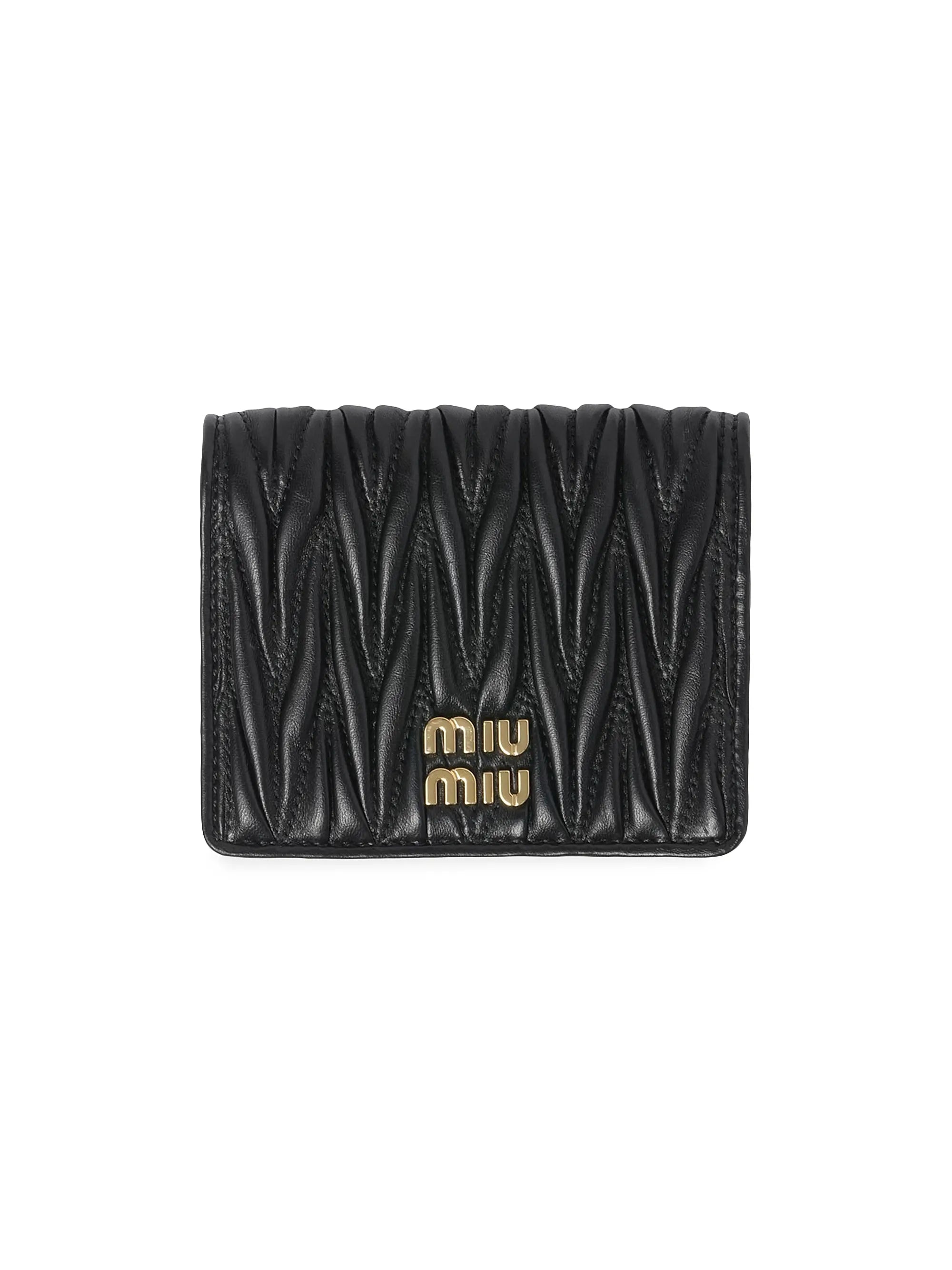 Miu Miu Small Matelassé Nappa Leather Wallet
