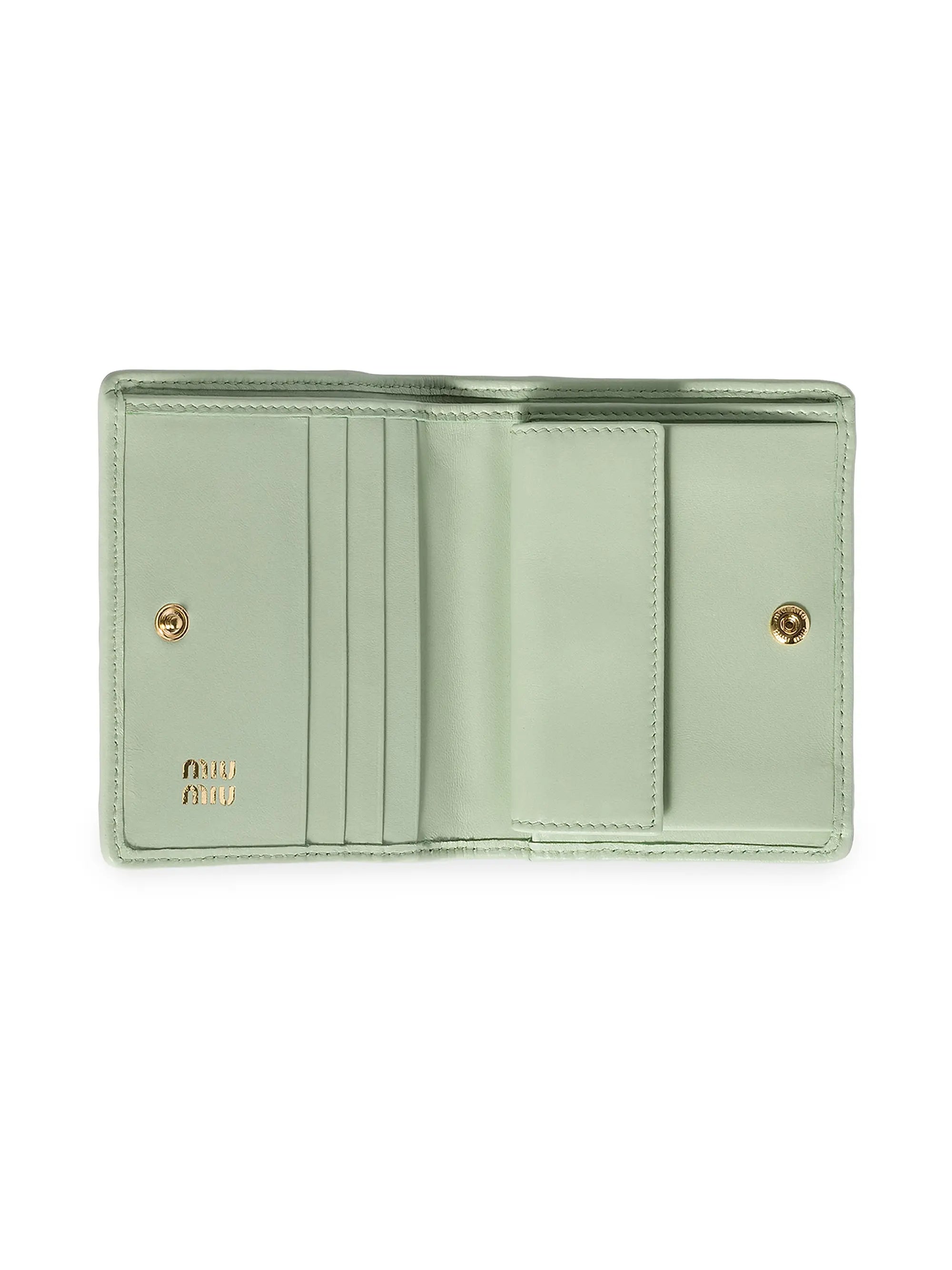 Miu Miu Small Matelassé Nappa Leather Wallet