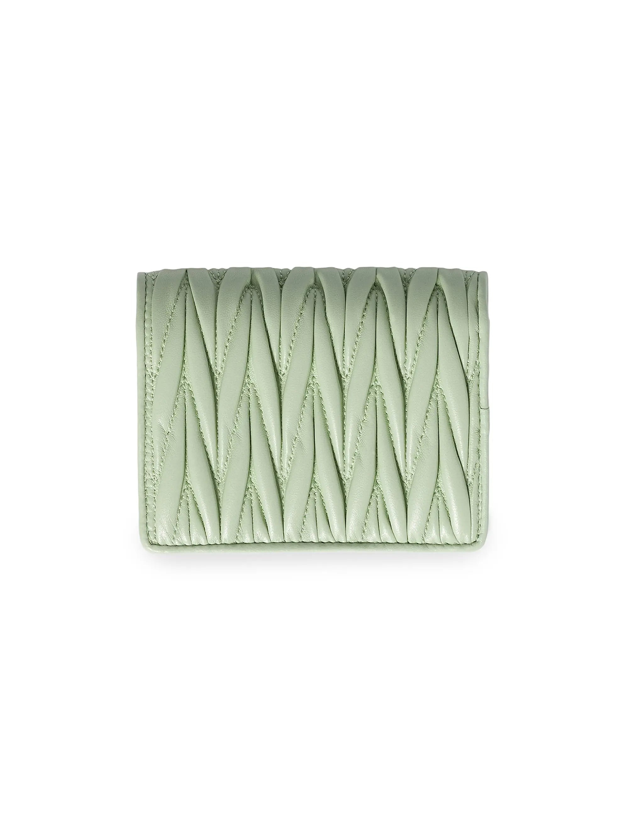 Miu Miu Small Matelassé Nappa Leather Wallet