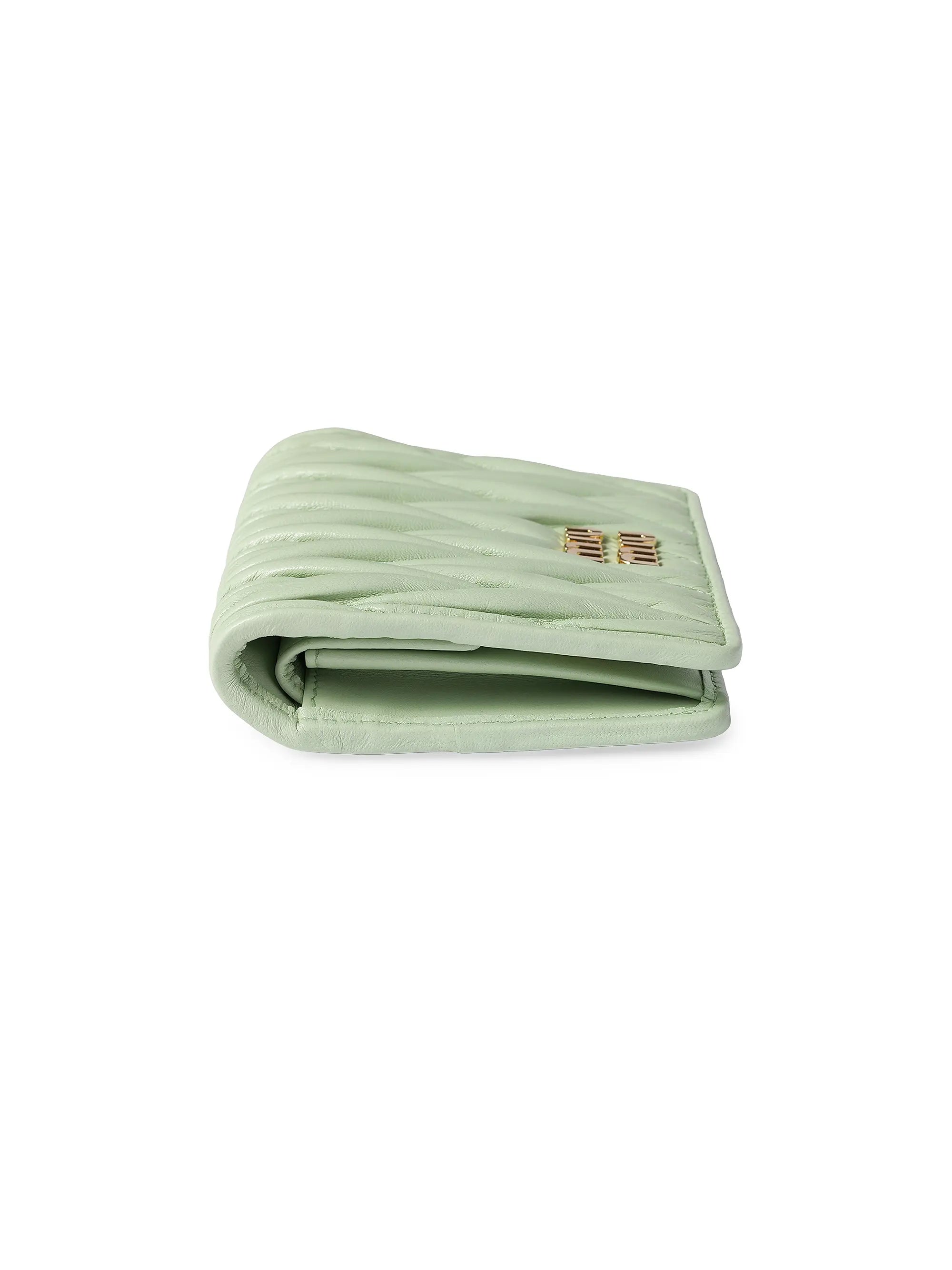 Miu Miu Small Matelassé Nappa Leather Wallet