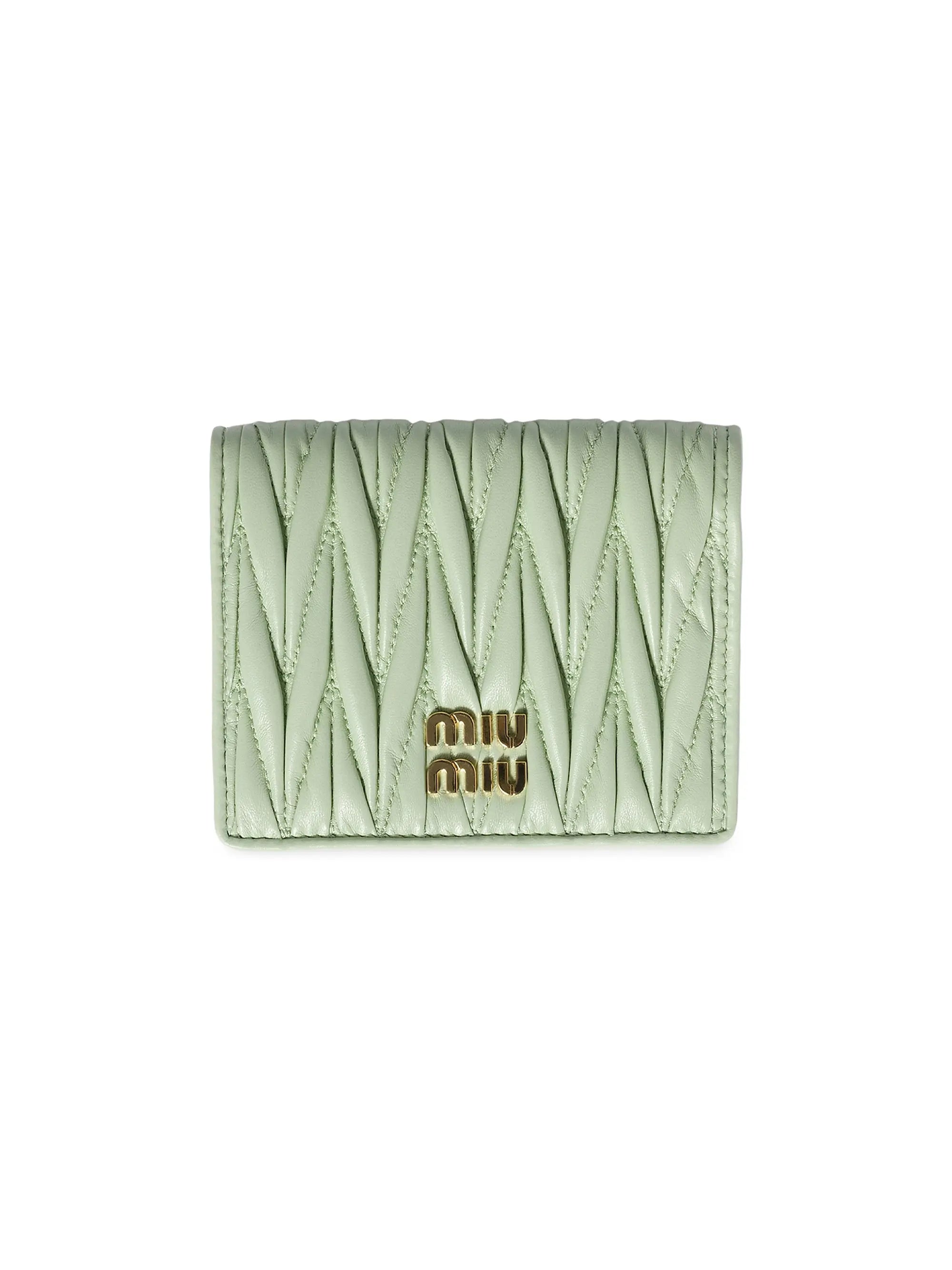 Miu Miu Small Matelassé Nappa Leather Wallet