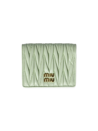 Miu Miu Small Matelassé Nappa Leather Wallet