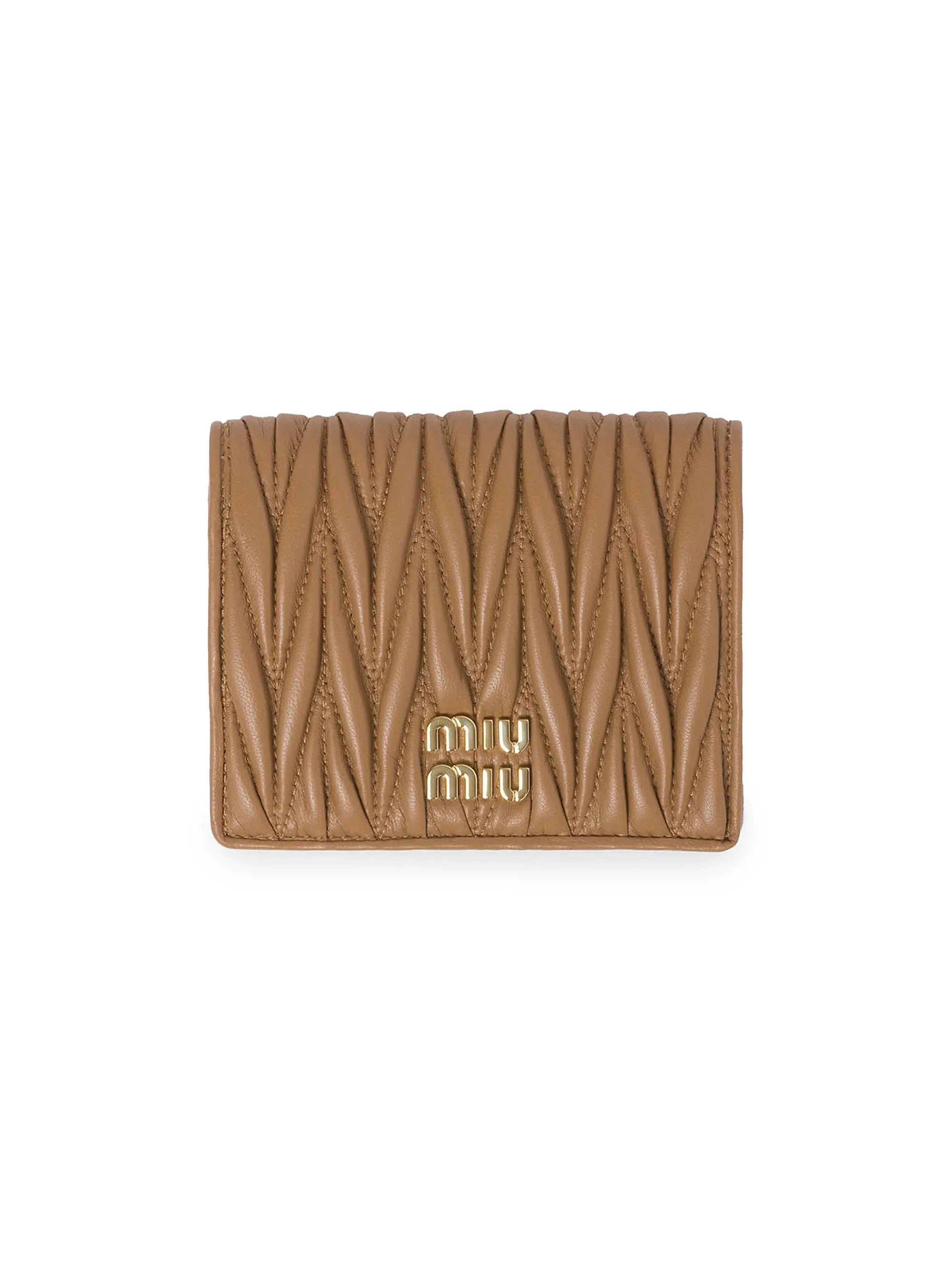 Miu Miu Small Matelassé Nappa Leather Wallet