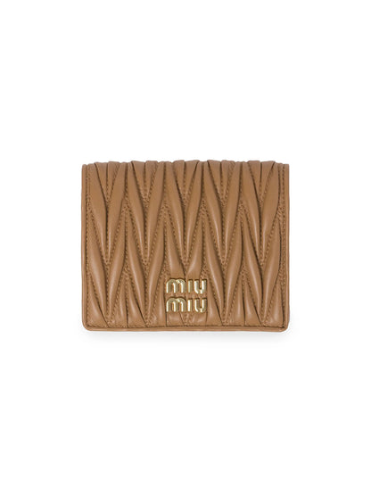 Miu Miu Small Matelassé Nappa Leather Wallet