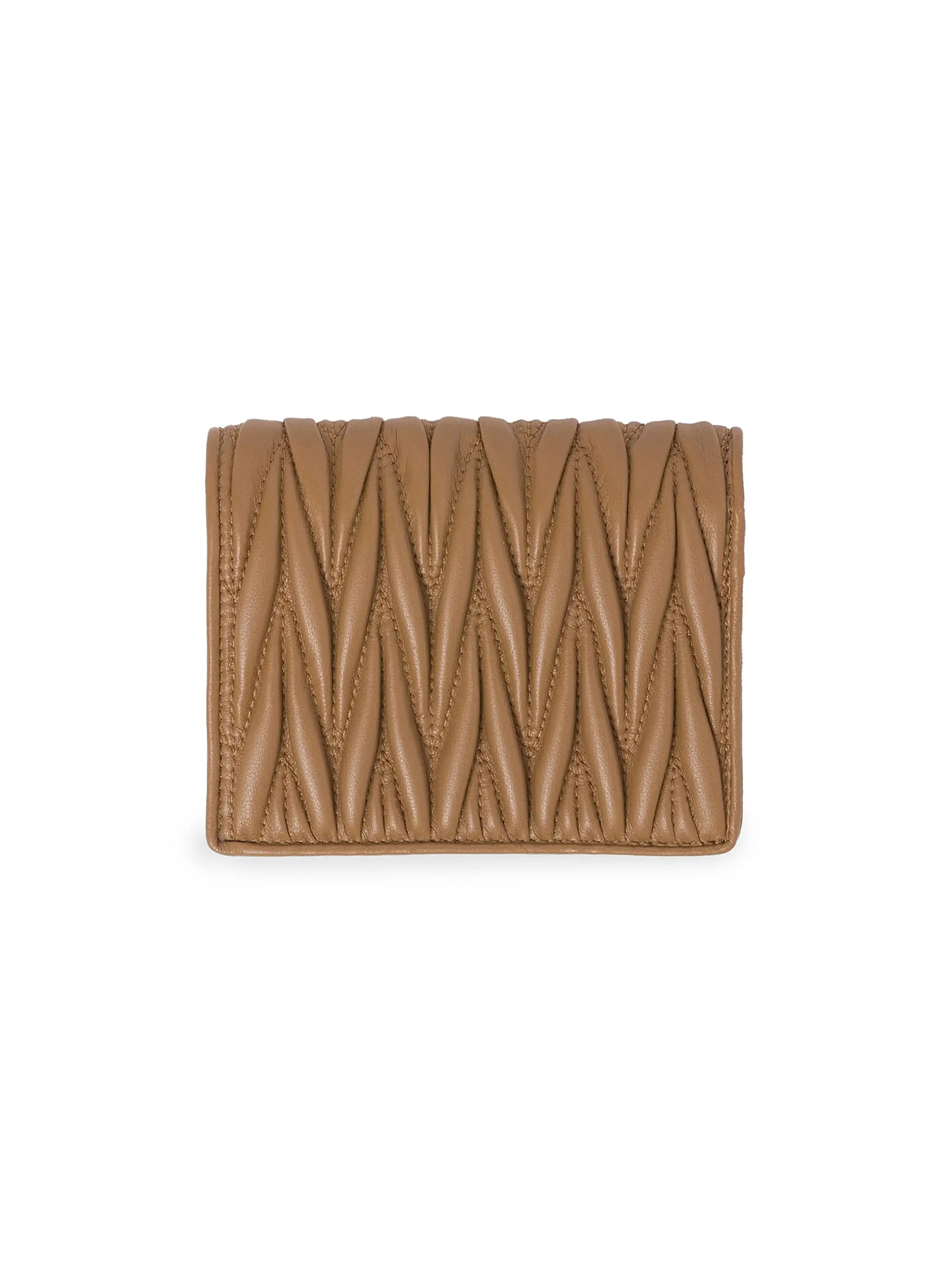 Miu Miu Small Matelassé Nappa Leather Wallet