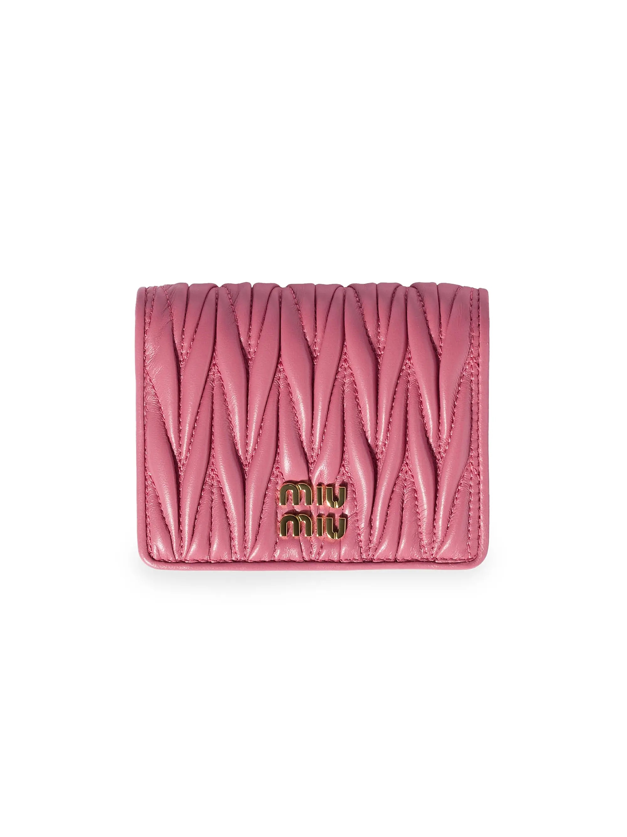 Miu Miu Small Matelassé Nappa Leather Wallet