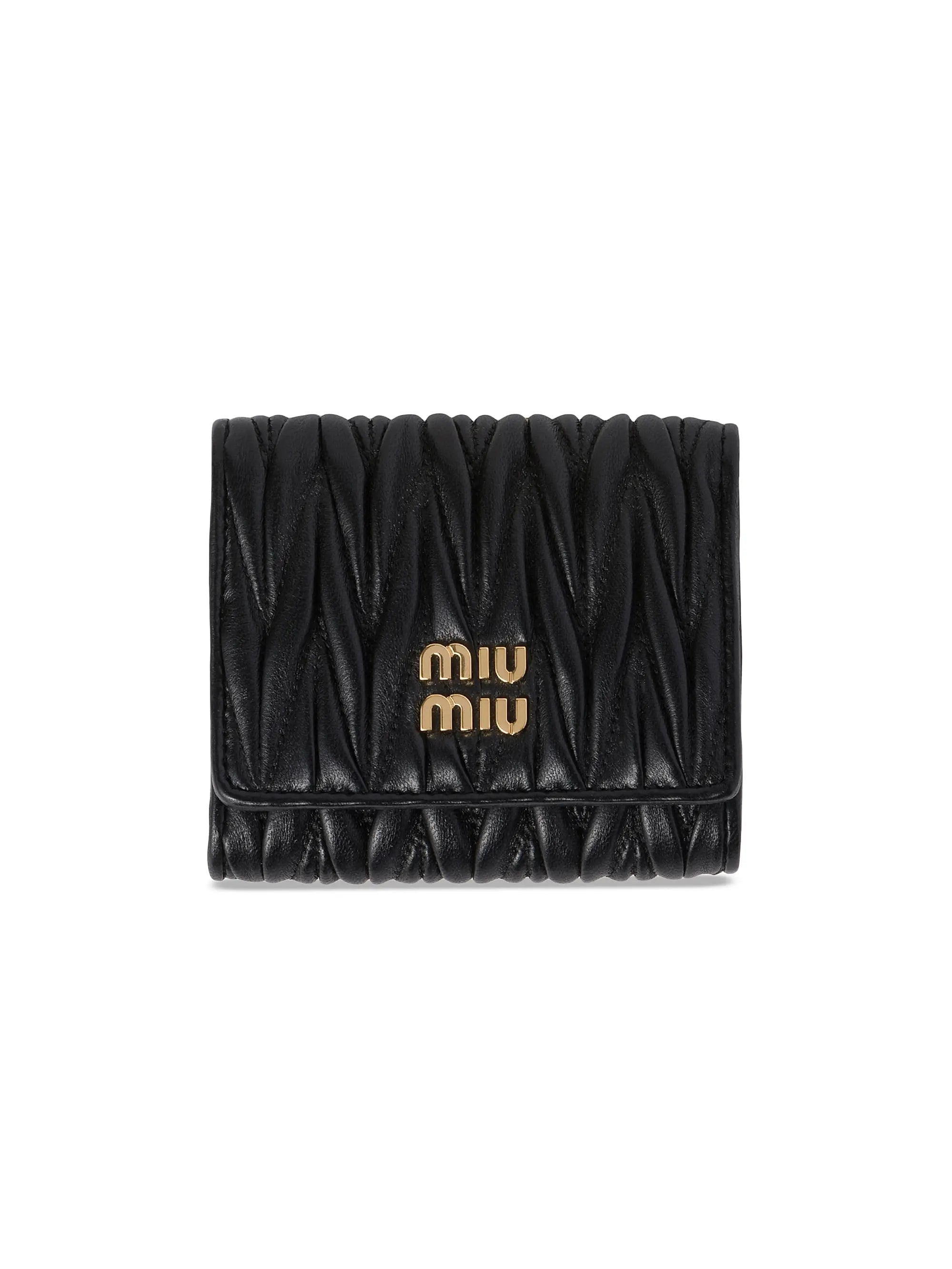 Miu Miu Small Matelasse Nappa Leather Wallet