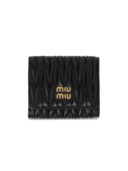 Miu Miu Small Matelasse Nappa Leather Wallet