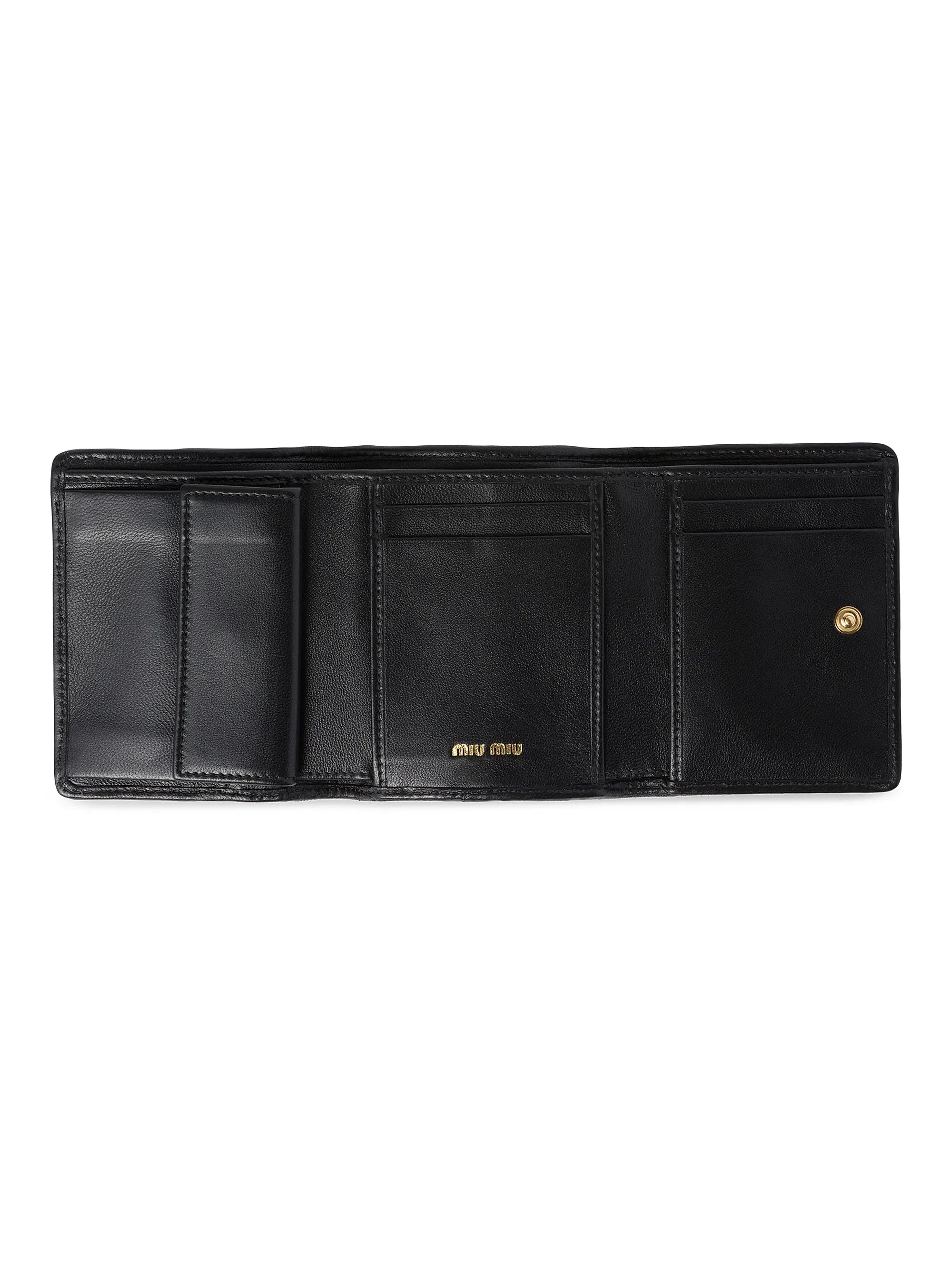 Miu Miu Small Matelasse Nappa Leather Wallet