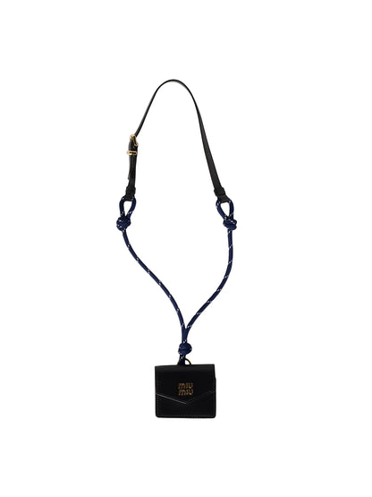 Miu Miu Leather And Cord Trick Bag Accessory
