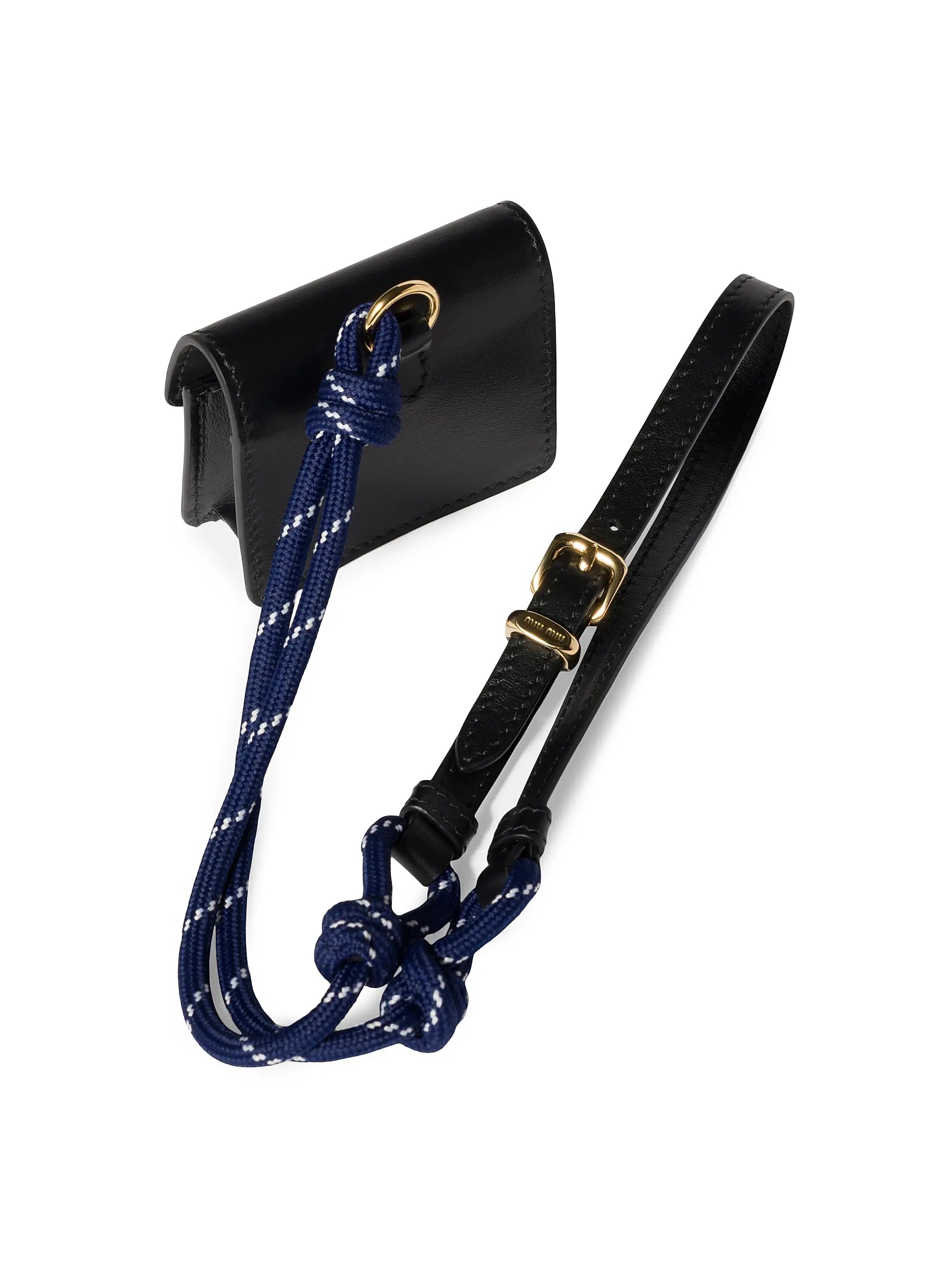 Miu Miu Leather And Cord Trick Bag Accessory