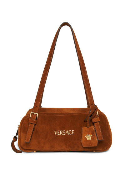 Versace Suede Shoulder Bag