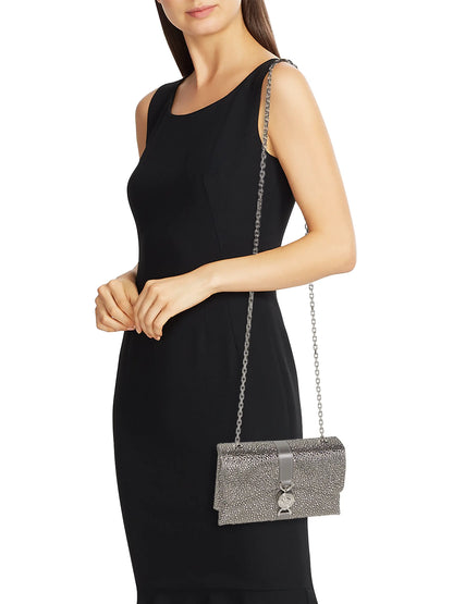 Versace Mini Kleio Crystal-Embellished Chain Shoulder Bag