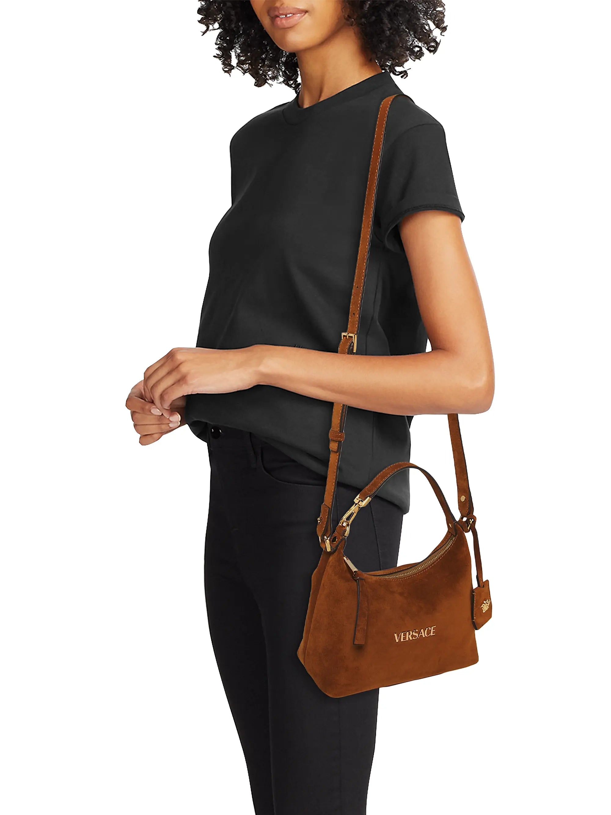 Versace Suede Hobo Bag