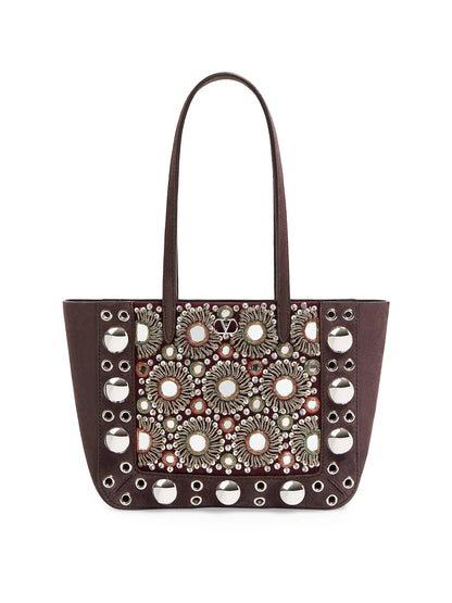 Valentino Garavani Nellcôte Mini Embroidered Shopping Tote Bag