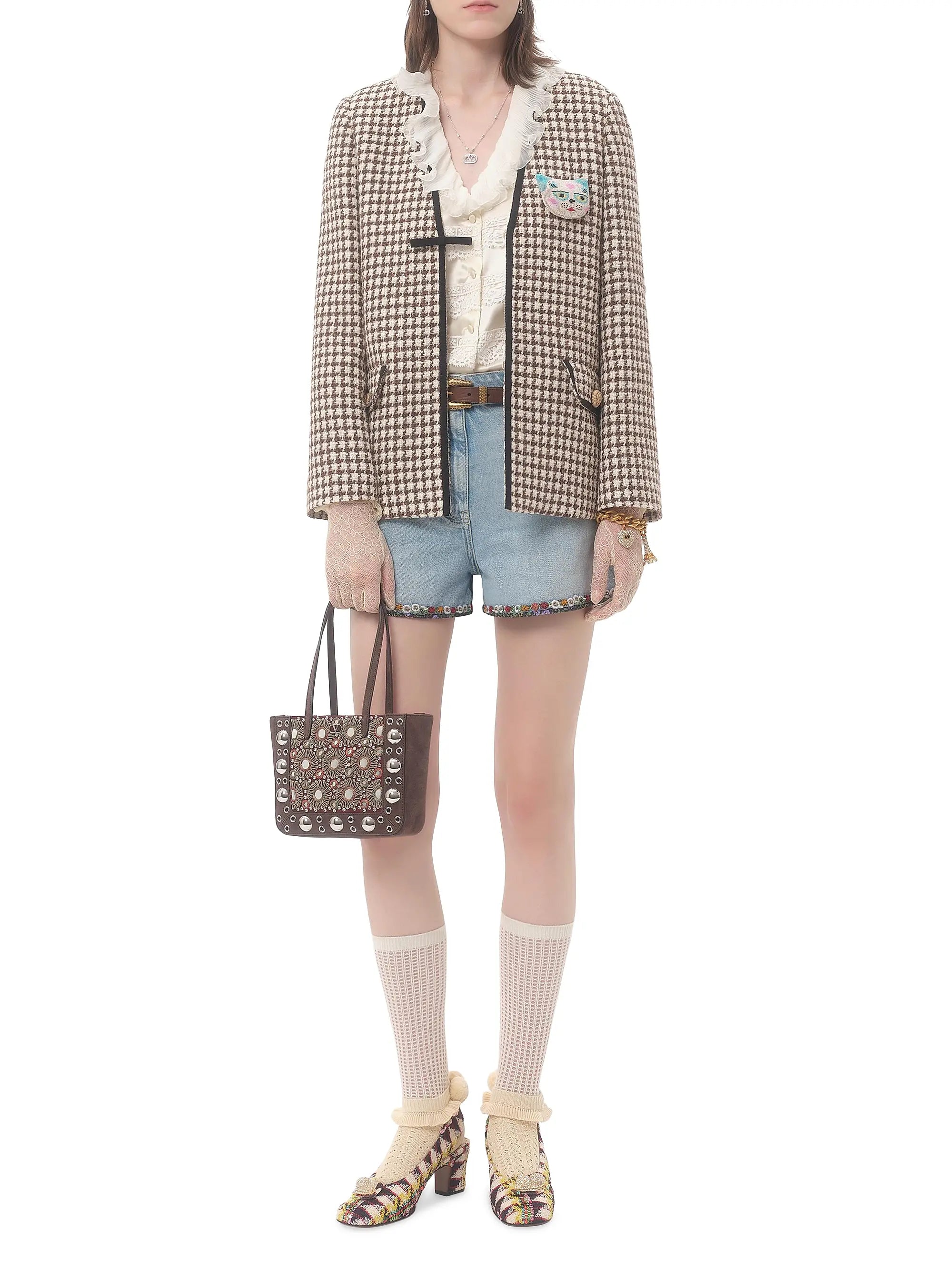 Valentino Garavani Nellcôte Mini Embroidered Shopping Tote Bag