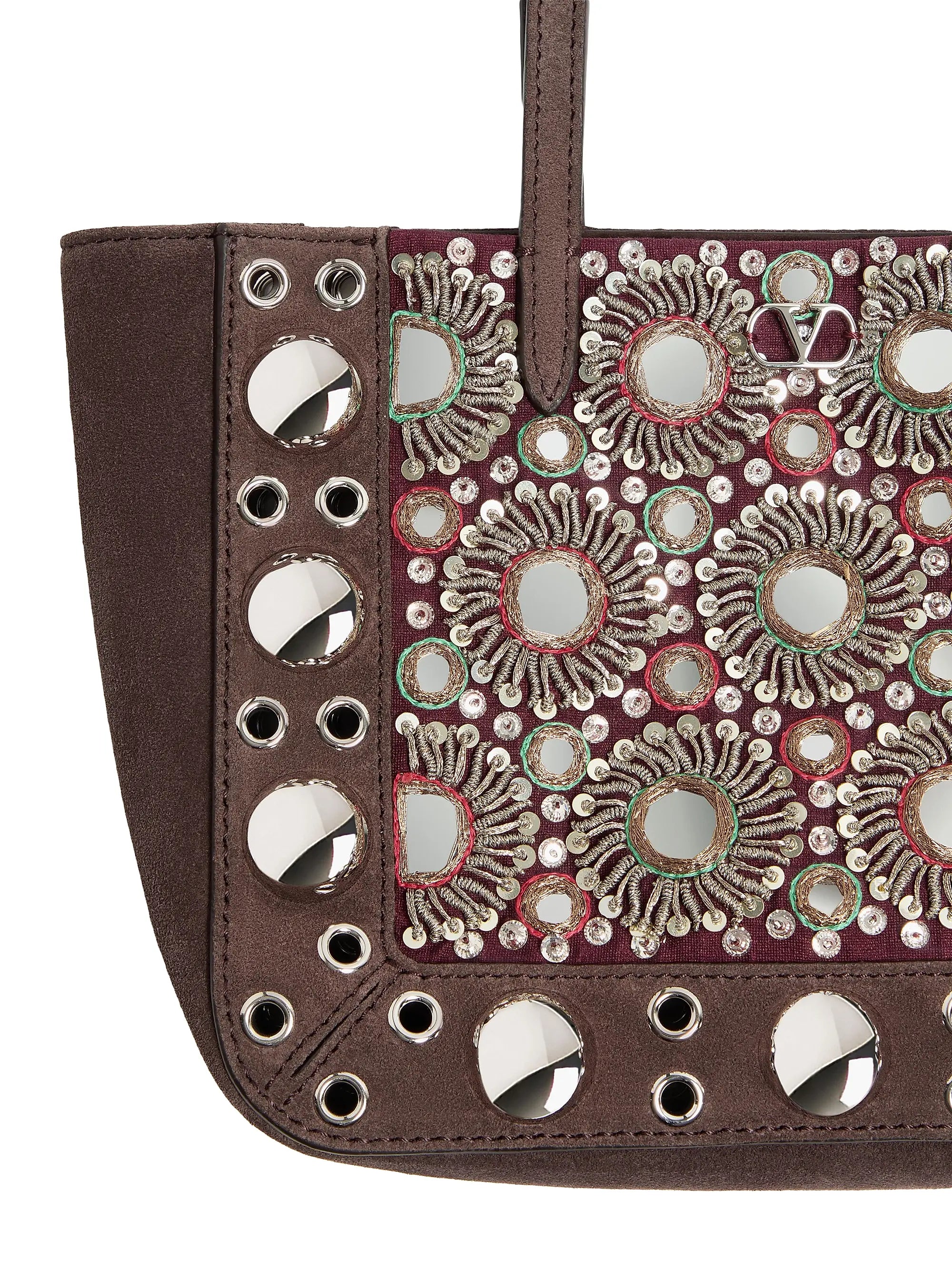 Valentino Garavani Nellcôte Mini Embroidered Shopping Tote Bag
