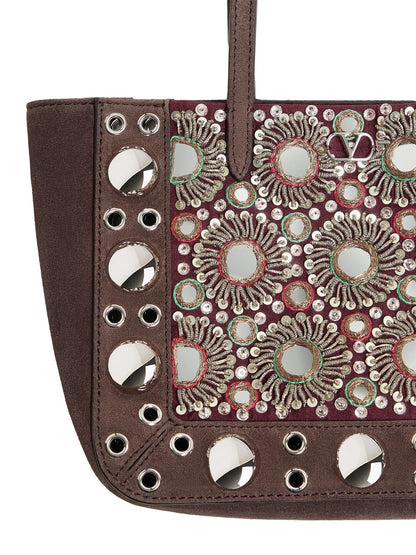 Valentino Garavani Nellcôte Mini Embroidered Shopping Tote Bag