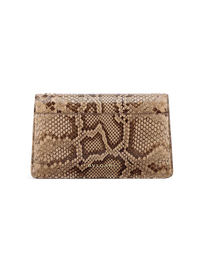 BVLGARI Serpenti Forever Snakeskin-Embossed Leather Shoulder Bag