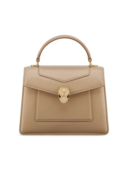 BVLGARI Serpenti Forever Leather Top Handle Bag