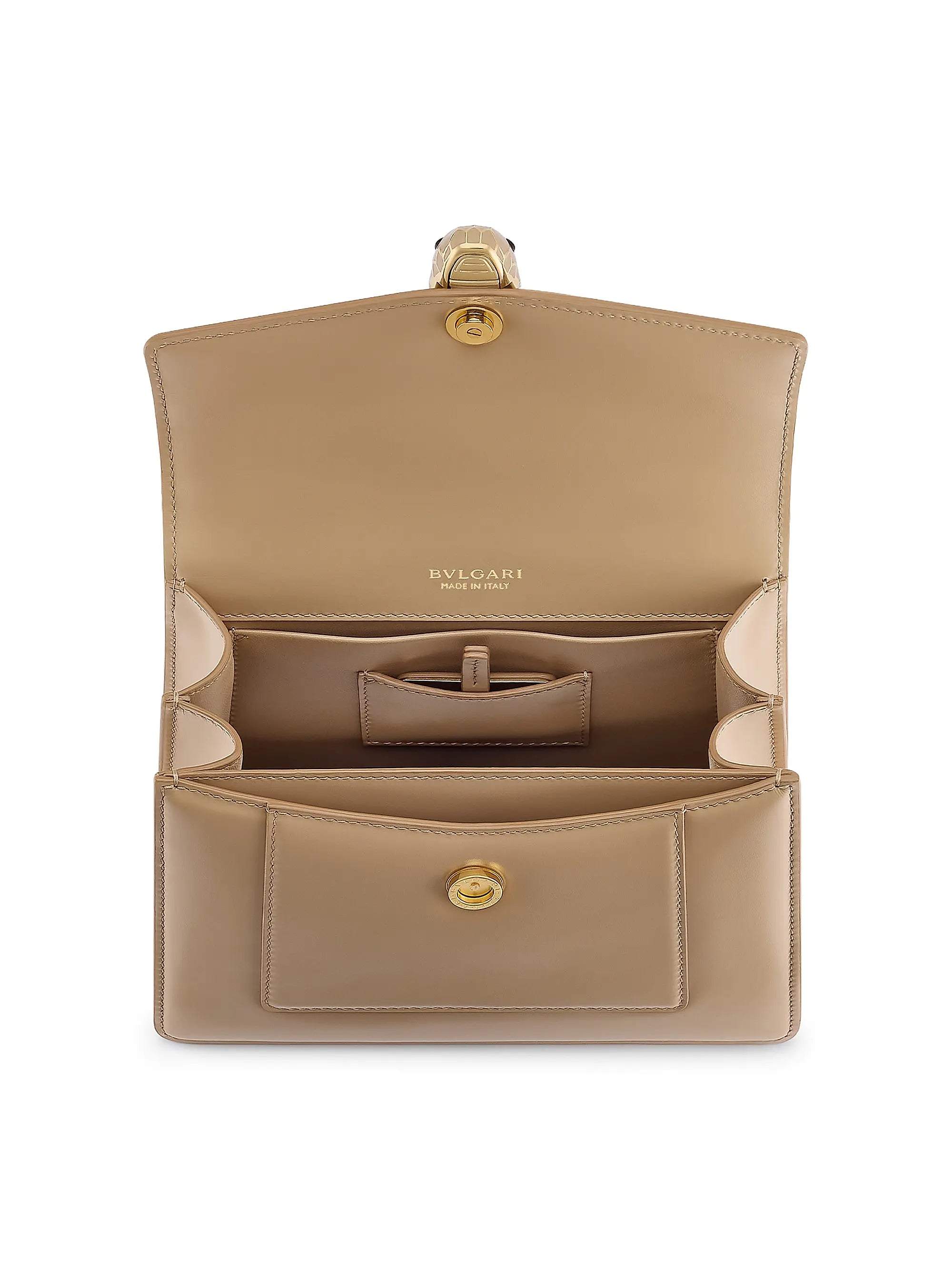 BVLGARI Serpenti Forever Leather Top Handle Bag