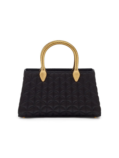 BVLGARI Serpenti Textured Satin Top Handle Bag