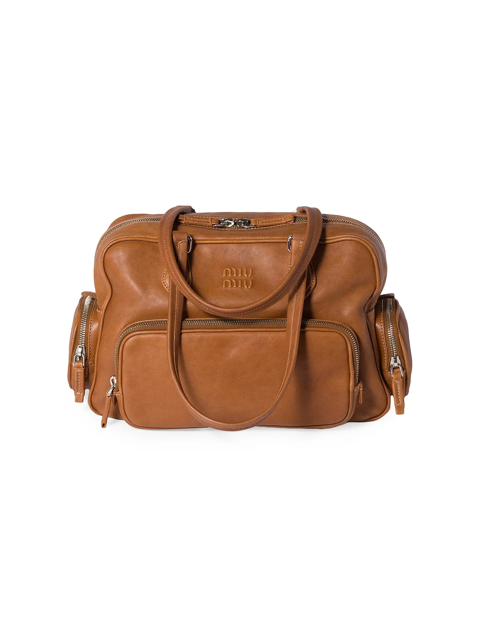Miu Miu Pocket Nappa Leather Top-Handle Bag