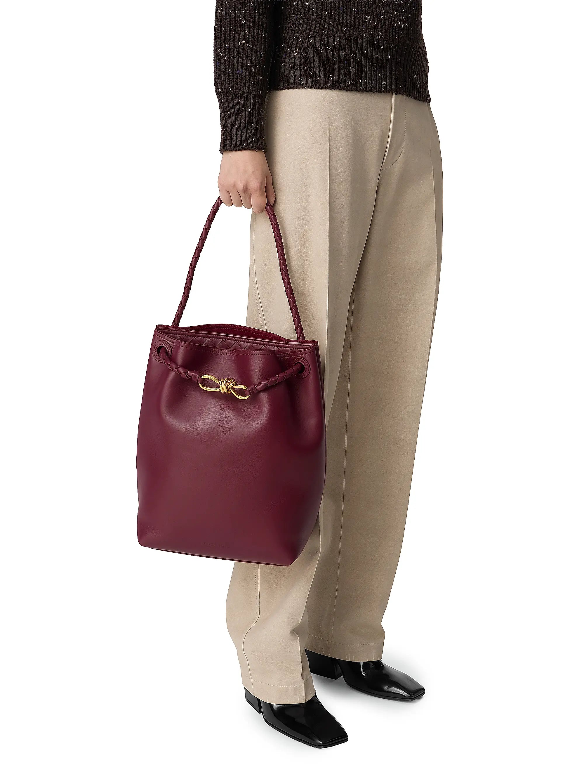 Bottega Veneta Borsa Leather Bucket Bag