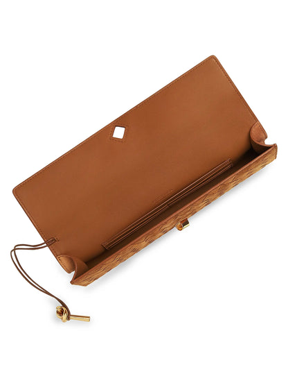 Bottega Veneta Andiamo Intrecciato Suede Top-Handle Clutch