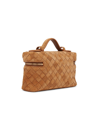Bottega Veneta Bang Bang Intrecciato Suede Crossbody Vanity Case Bag