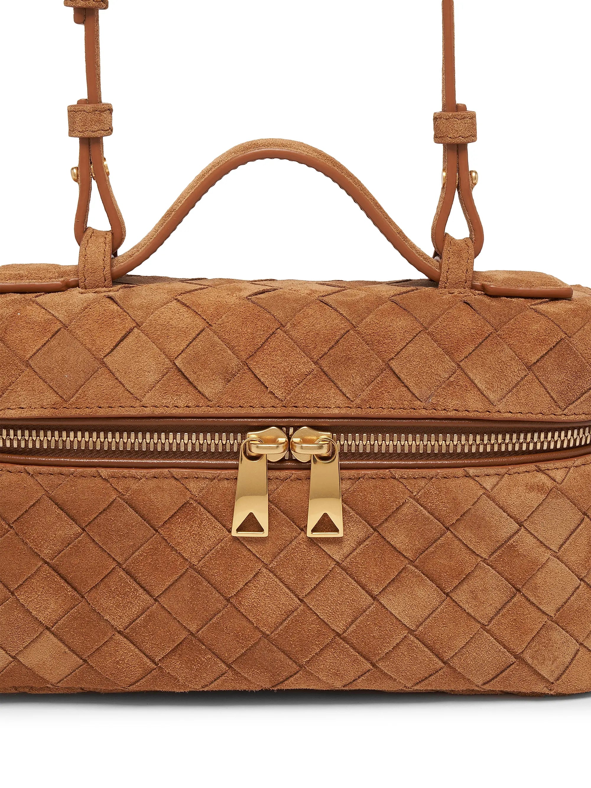 Bottega Veneta Bang Bang Intrecciato Suede Crossbody Vanity Case Bag