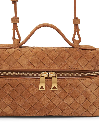 Bottega Veneta Bang Bang Intrecciato Suede Crossbody Vanity Case Bag
