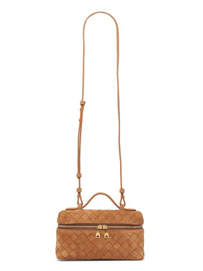 Bottega Veneta Bang Bang Intrecciato Suede Crossbody Vanity Case Bag