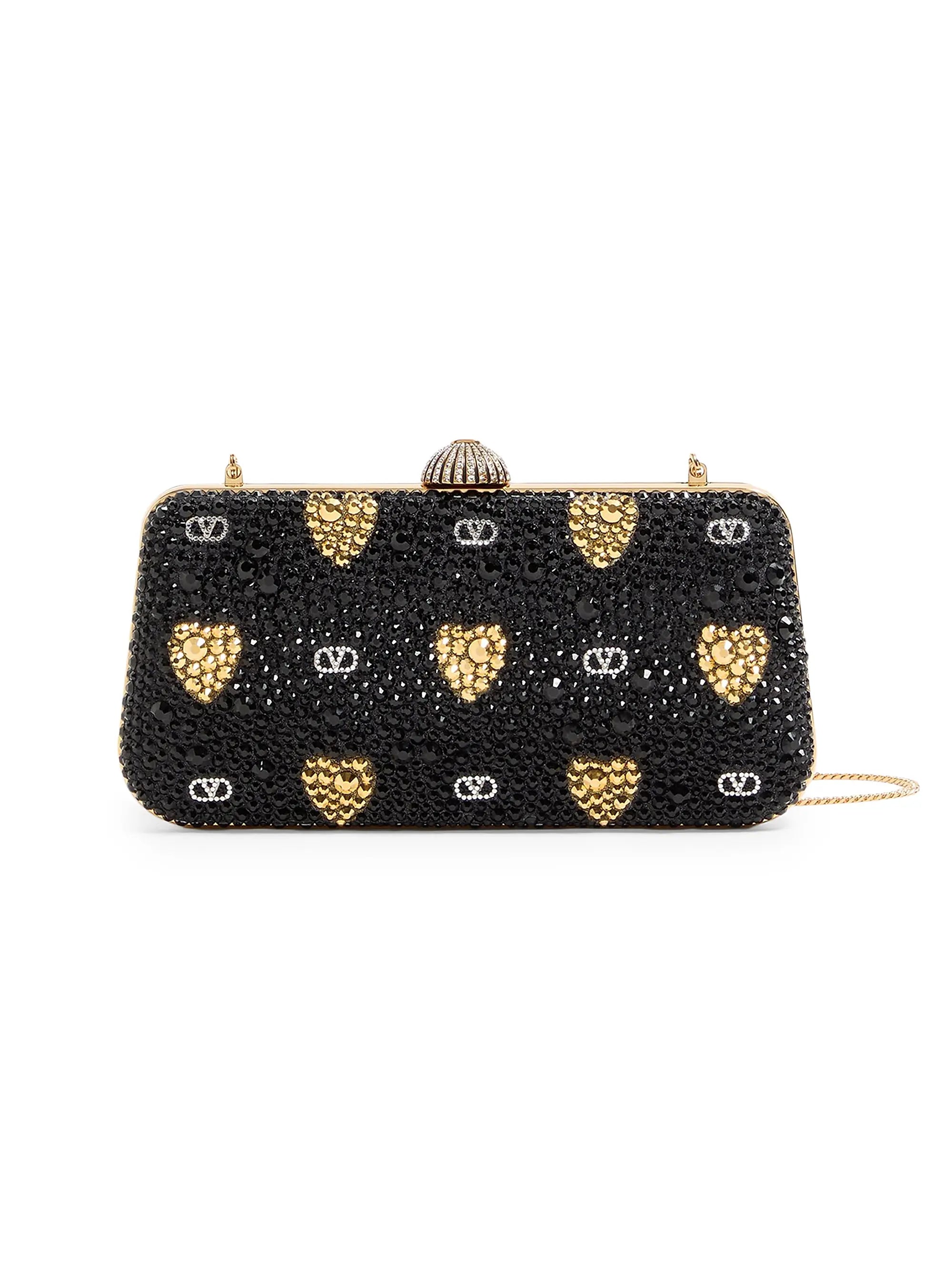 Valentino Garavani Carry Secrets Minaudiere Clutch with Rhinestone