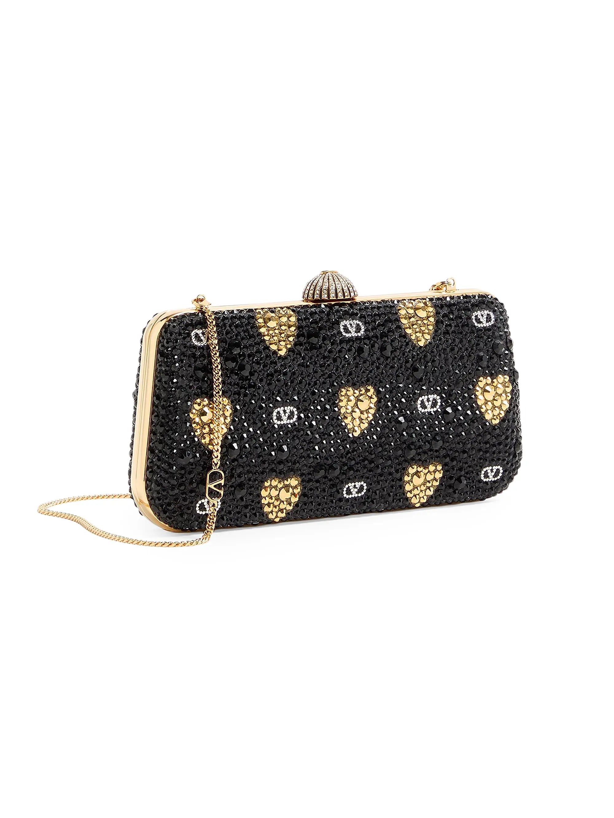 Valentino Garavani Carry Secrets Minaudiere Clutch with Rhinestone