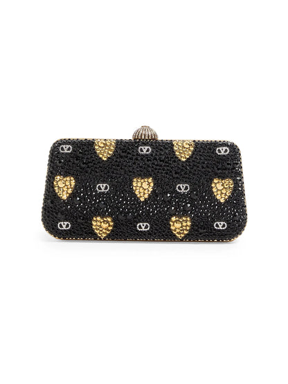 Valentino Garavani Carry Secrets Minaudiere Clutch with Rhinestone
