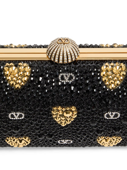 Valentino Garavani Carry Secrets Minaudiere Clutch with Rhinestone
