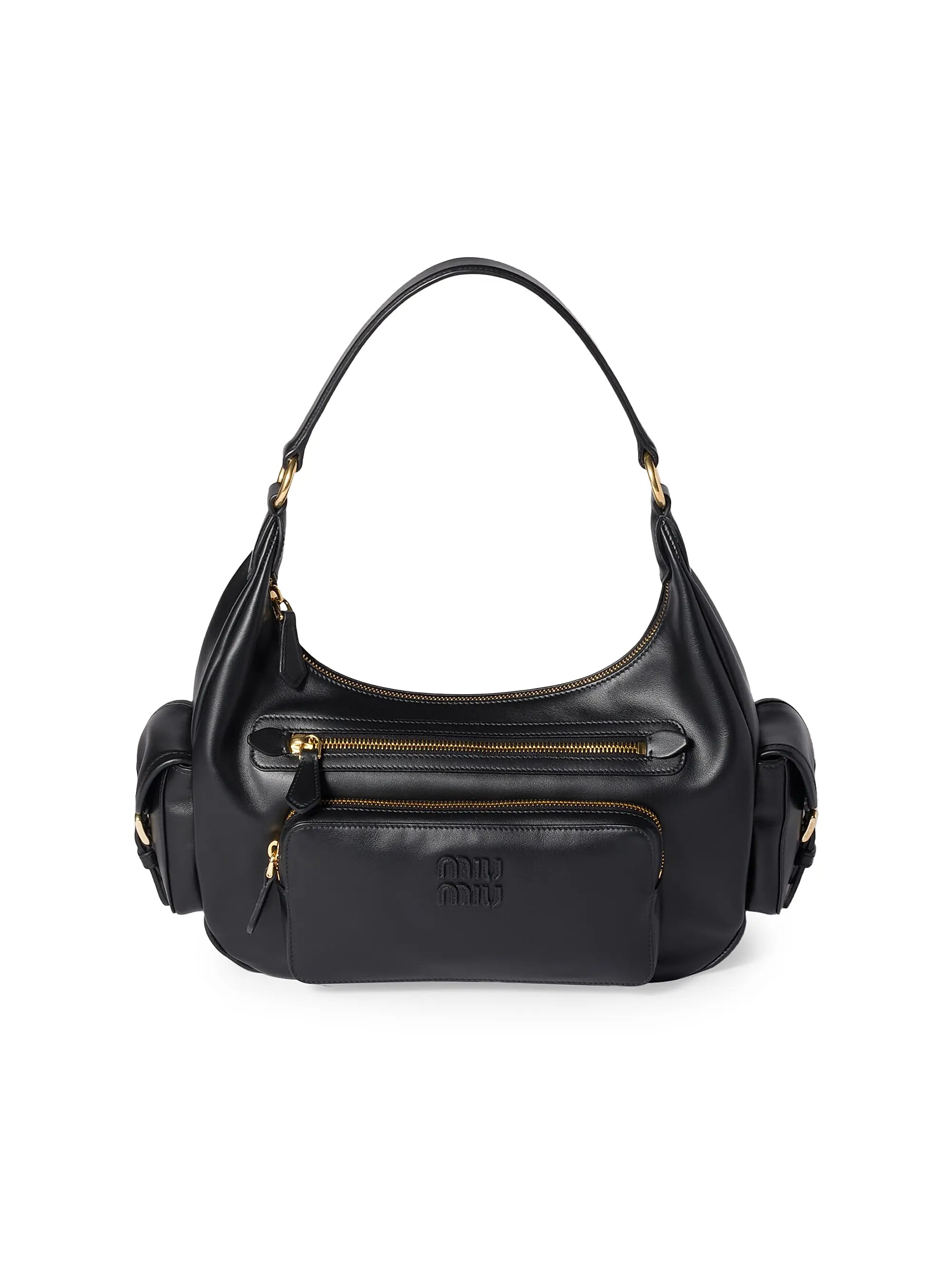 Miu Miu Pocket Leather Shoulder Bag