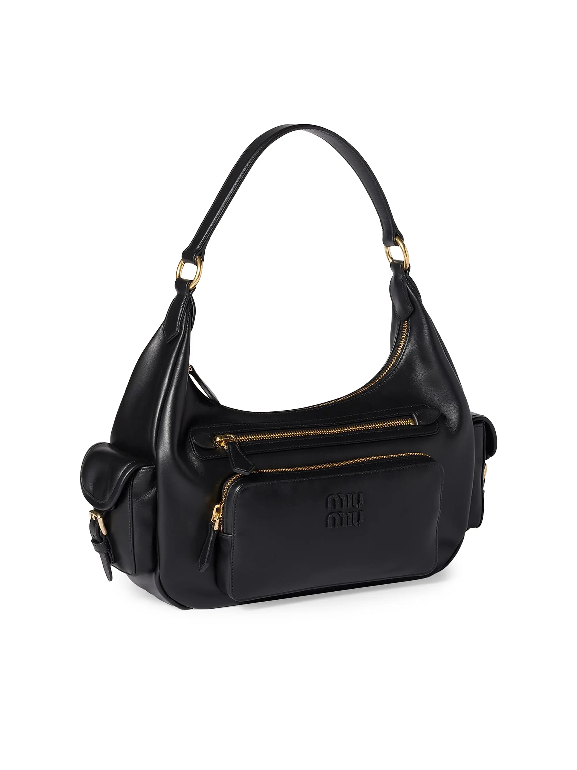 Miu Miu Pocket Leather Shoulder Bag