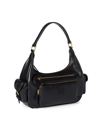 Miu Miu Pocket Leather Shoulder Bag