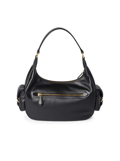 Miu Miu Pocket Leather Shoulder Bag