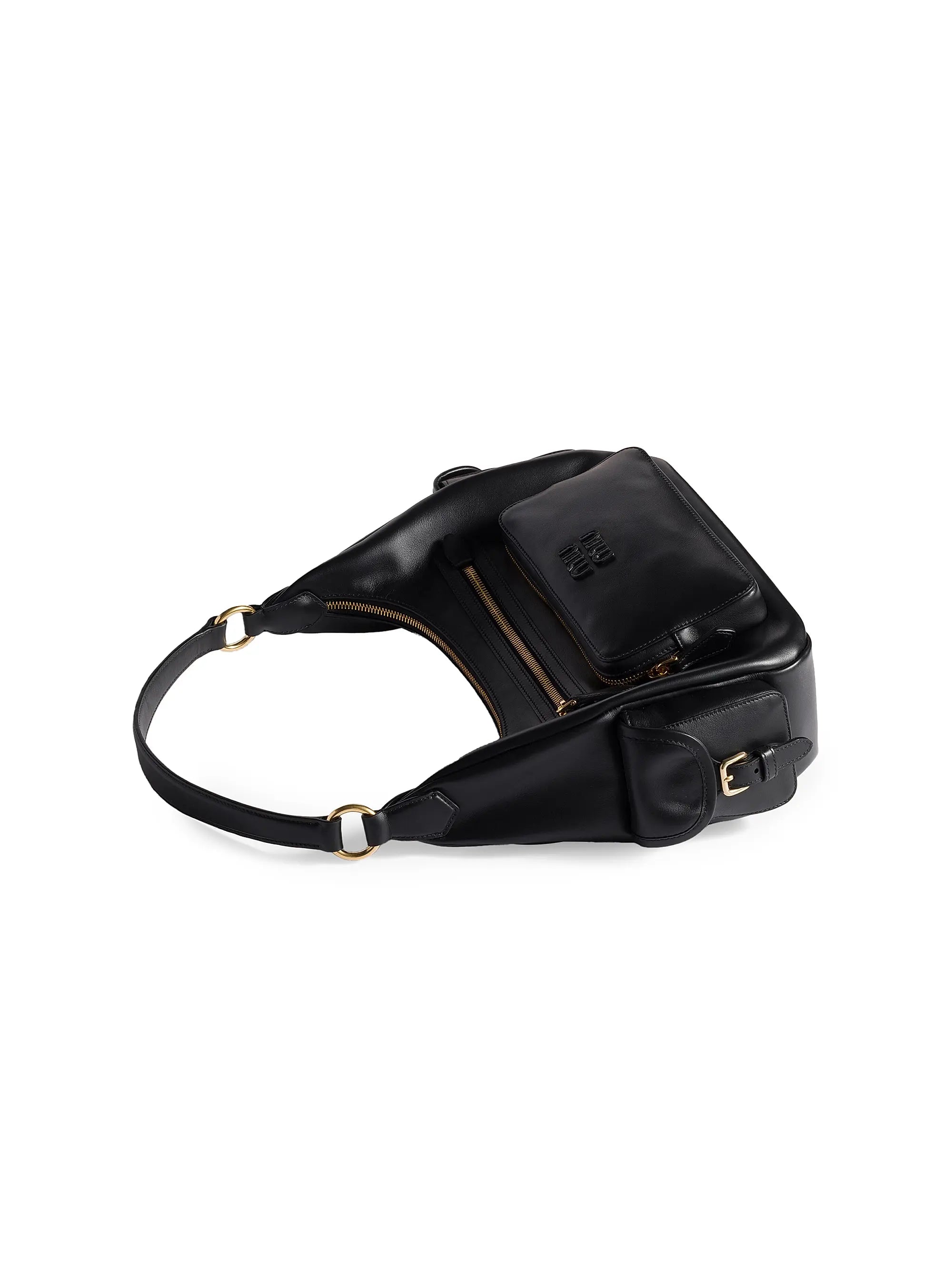 Miu Miu Pocket Leather Shoulder Bag