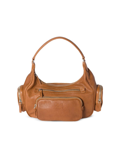 Miu Miu Pocket Nappa Leather Shoulder Bag